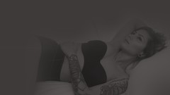 Black and white woman tattoos brunettes models Kristina Labahn