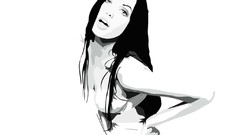 Black and white woman vectors