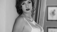 Black and white woman vintage models bra cleavage pornstars 