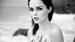 Black and white woman wet brunettes models