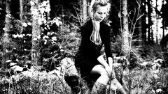 Black and white woods