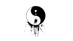 Black and white yin-yang