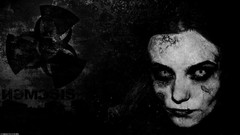 Black and white zombies biohazard Nemesis dark lady kamel