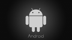 Black android logos minimalistic