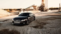 Black Audi tuning blocks concrete audi s5 black cars