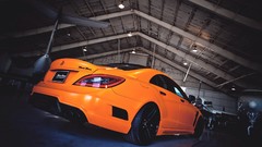 Black back Garages Mercedes-Benz satin bison orange cars