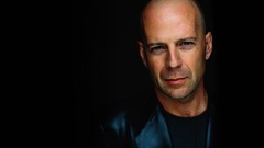 Black background Actors Bruce Willis Celebrity Leather Jacket
