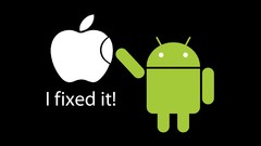 Black background android funny logos apple inc
