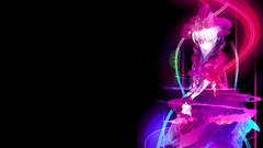 Black background anime girls