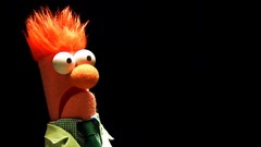Black background Beaker muppet
