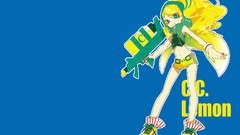 Black background blondes bracelets long hair anime girls green 