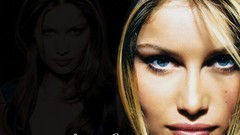 Black background blue eyes