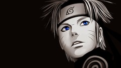Black background blue eyes uzumaki naruto naruto shippuden 