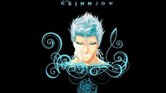 Black background blue hair smiling bleach Espada grimmjow 