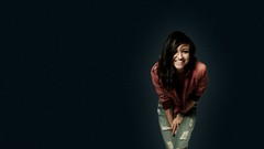 Black background brunettes Lights Valerie Poxleitner Lights 