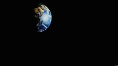 Black background Earth planets outer space
