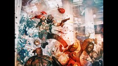 Black background fan art artwork