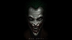 Black background fan art the joker dc comics