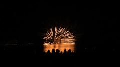 Black background fireworks