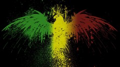 Black background Flags Eagles Mali