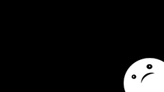 Black background frown