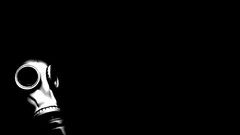 Black background gas masks gas masks minimalistic