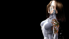 Black background hair in