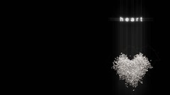 Black background Hearts