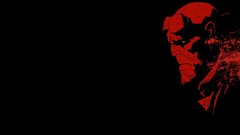 Black background Hellboy ron perlman