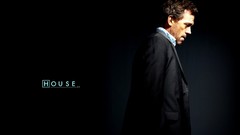 Black background Hugh Laurie House M.D.