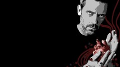 Black background Hugh Laurie House M.D.