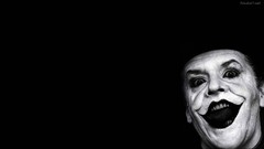 Black background Jack Nicholson widescreen the joker terror