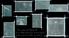 Black background Leonardo da Vinci digital art Vitruvian Man 