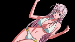 Black background long hair anime girls princess lover vectors