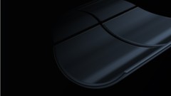 Black background minimalistic windows logo