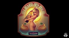 Black background paintings lemonade pinups
