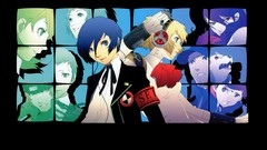 Black background Persona 3 Aigis Arisato Minato Kirijo Mitsuru 