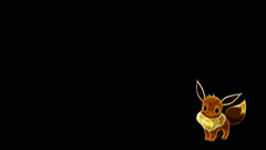 Black background Pokemon eevee