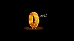 Black background rings golden the lord of the rings