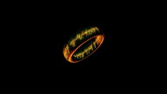 Black background rings the lord of the rings