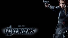 Black background Scarlett Johansson Black Widow The Avengers 