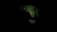 Black background silhouettes fists superheroes minimalistic 
