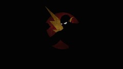 Black background silhouettes superheroes dc comics minimalistic 
