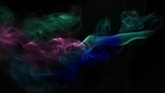 Black background smokes colored