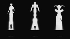 Black background Spider-Man Iron Man wolverine silhouettes 