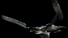 Black background Star Trek spaceships science fiction TV series 