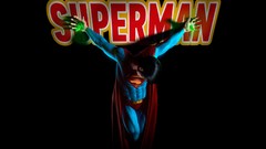 Black background superman superheroes crucified. dc comics