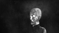 Black background surreal art Zdzislaw Beksinski