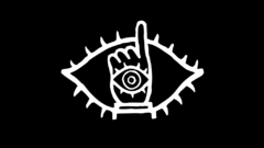 Black background Symbols eyes