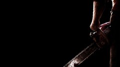 Black background Texas Chainsaw Massacre